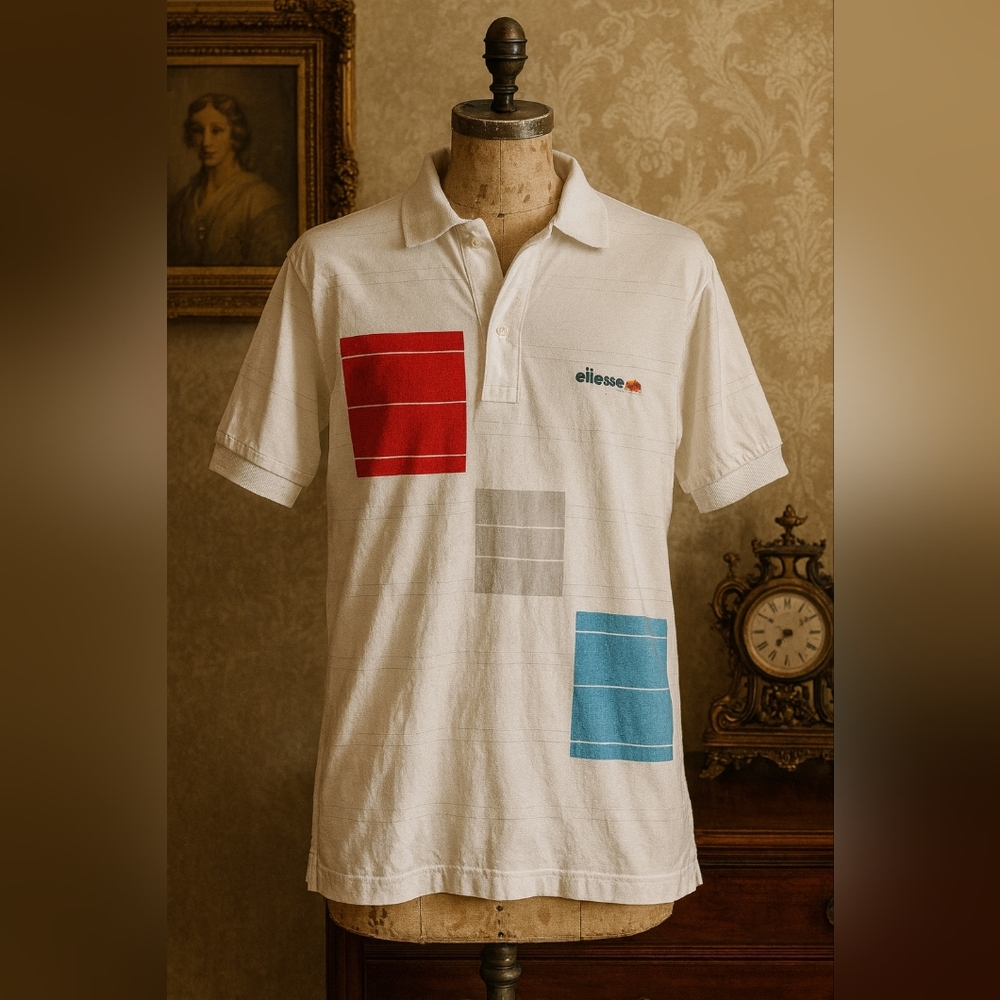 Vintage 80s/90s Ellesse Geometric Golf Polo Shirt